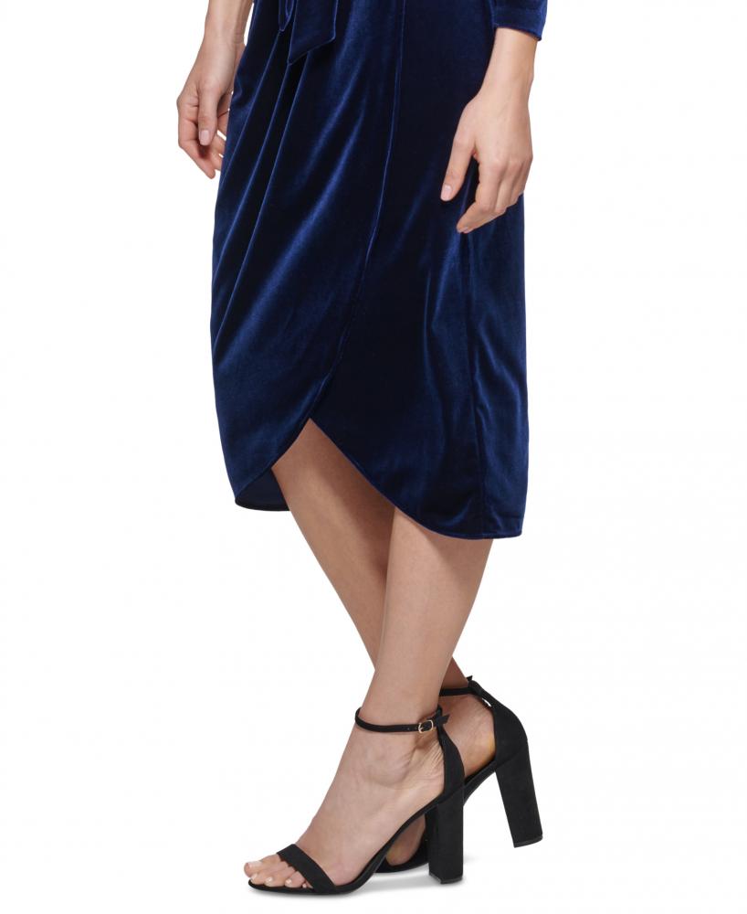 New $128 Kensie Women's Midi Long Sleeve V-Neck Sheath Dress A4282 - Picture 18 of 18