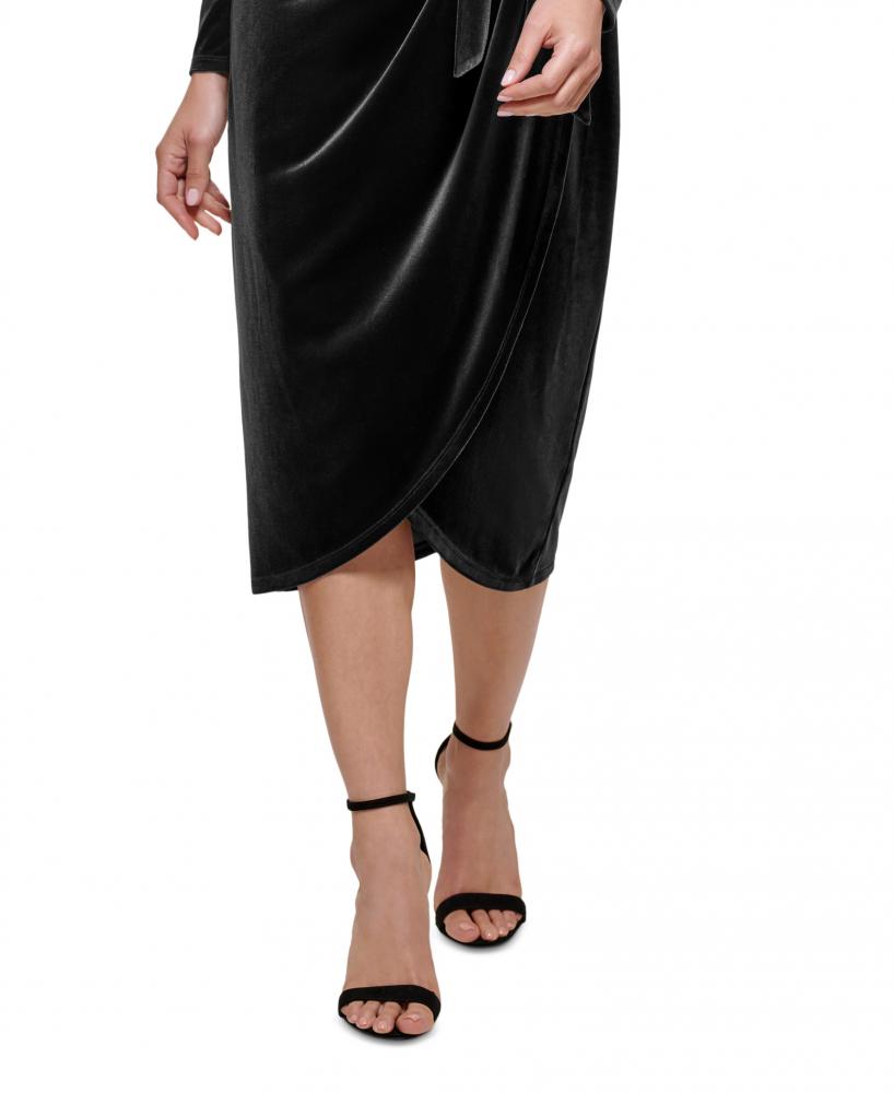 New $128 Kensie Women's Midi Long Sleeve V-Neck Sheath Dress A4282 - Picture 10 of 18
