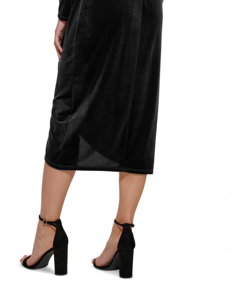 New $128 Kensie Women's Midi Long Sleeve V-Neck Sheath Dress A4282 - Picture 12 of 18