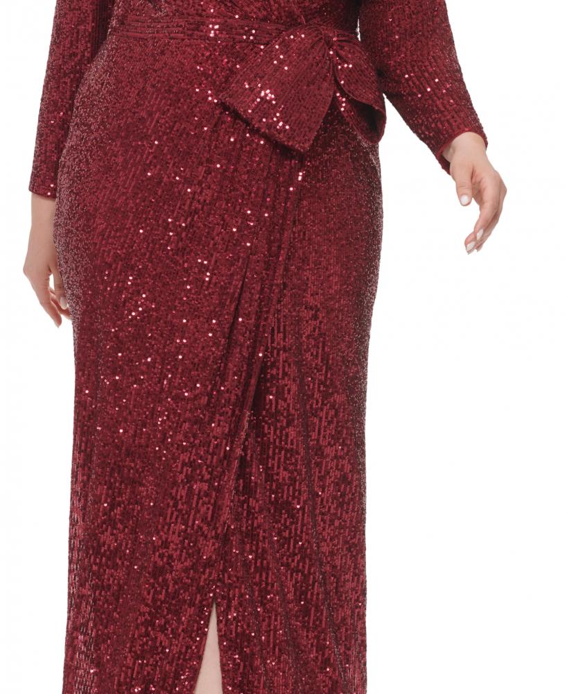 New $268 Eliza J Women's Long Long Sleeve V-Neck A-Line Dress A6793 - Picture 11 of 19