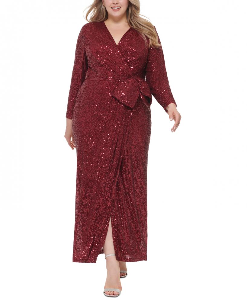 New $268 Eliza J Women's Long Long Sleeve V-Neck A-Line Dress A6793 - Picture 6 of 19