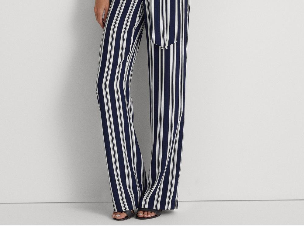 New $265 Lauren Polo Ralph Lauren Women's Stripe Belt Sleeveless Jumpsuit A2526 - Picture 14 of 16
