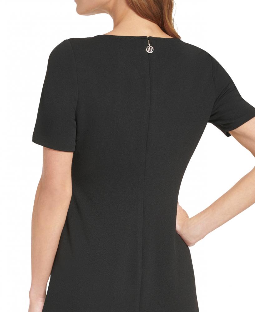 New $119 Tommy Hilfiger Women's Short Short Sleeve Round Neck Sheath Dress A4385 - Picture 25 of 27