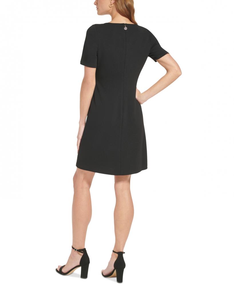New $119 Tommy Hilfiger Women's Short Short Sleeve Round Neck Sheath Dress A4385 - Picture 20 of 27