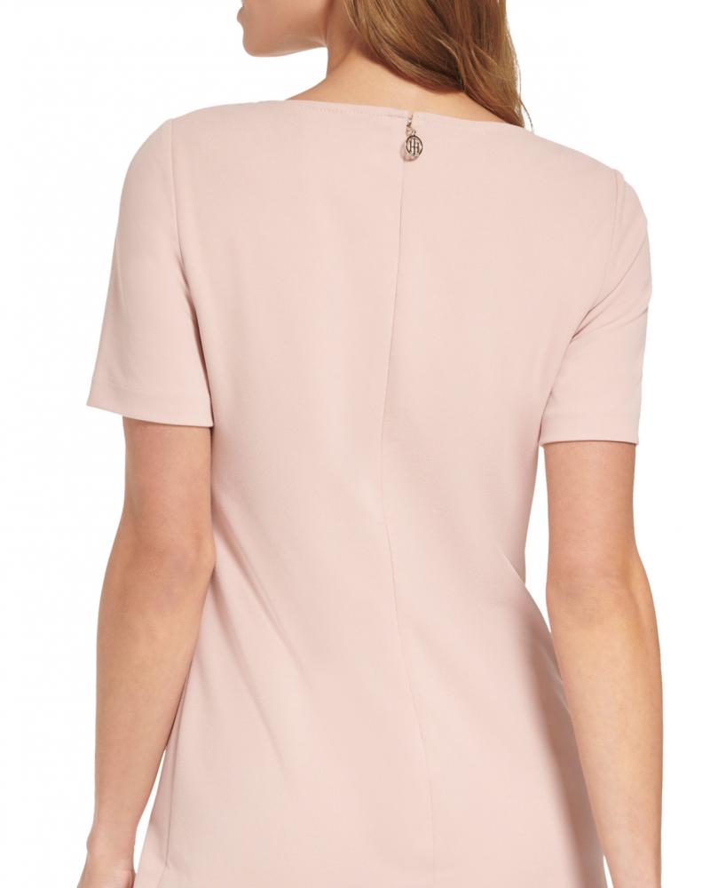 New $119 Tommy Hilfiger Women's Short Short Sleeve Round Neck Sheath Dress A4385 - Picture 16 of 27
