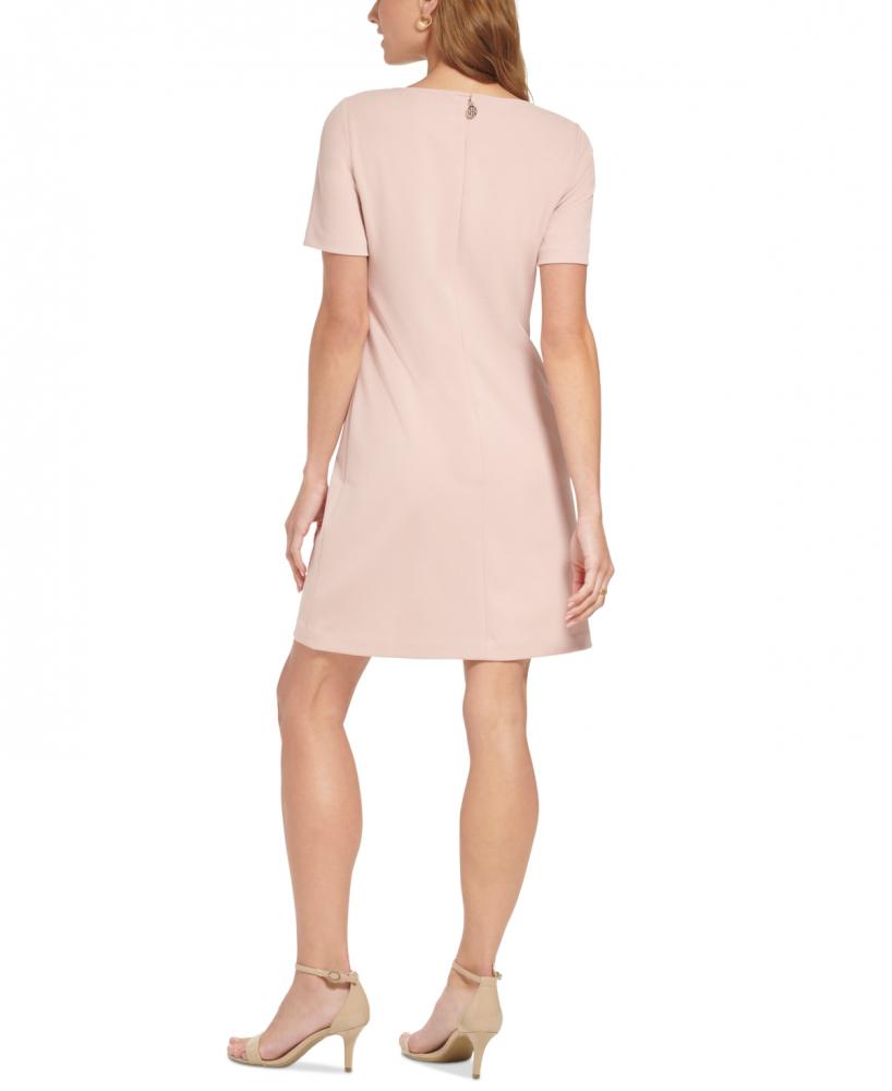 New $119 Tommy Hilfiger Women's Short Short Sleeve Round Neck Sheath Dress A4385 - Picture 11 of 27