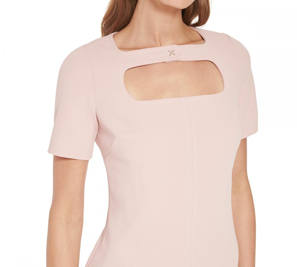 New $119 Tommy Hilfiger Women's Short Short Sleeve Round Neck Sheath Dress A4385 - Picture 12 of 27