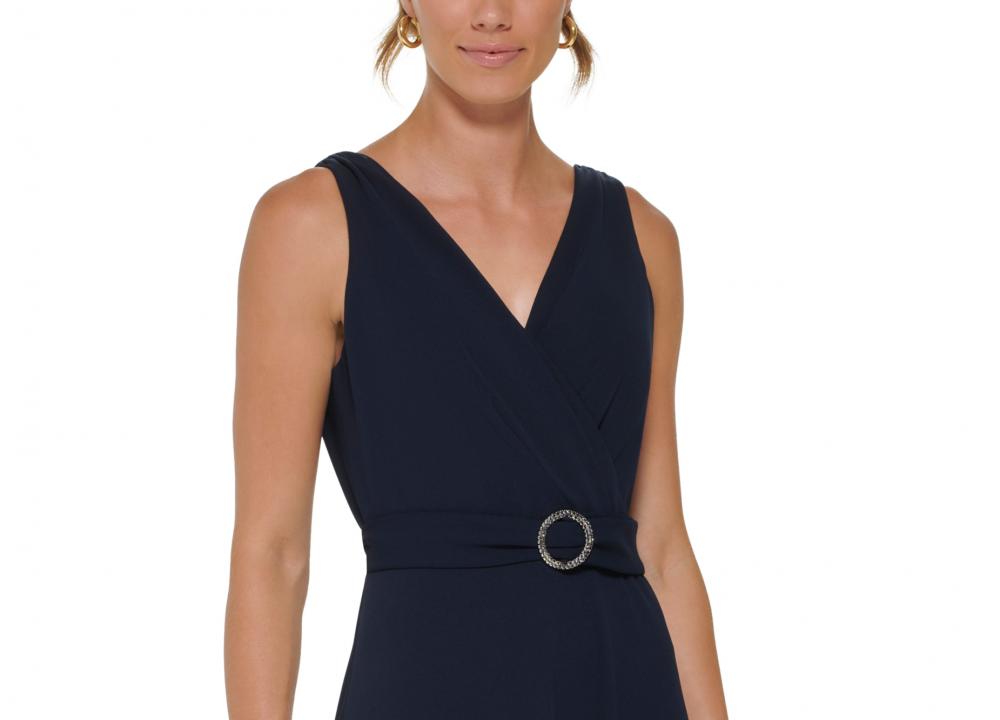New $249 DKNY Women's Long Sleeveless V-Neck Maxi Dress A3045 - Picture 13 of 16