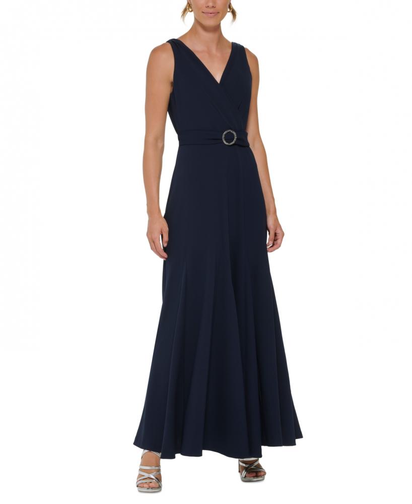 New $249 DKNY Women's Long Sleeveless V-Neck Maxi Dress A3045 - Picture 9 of 16