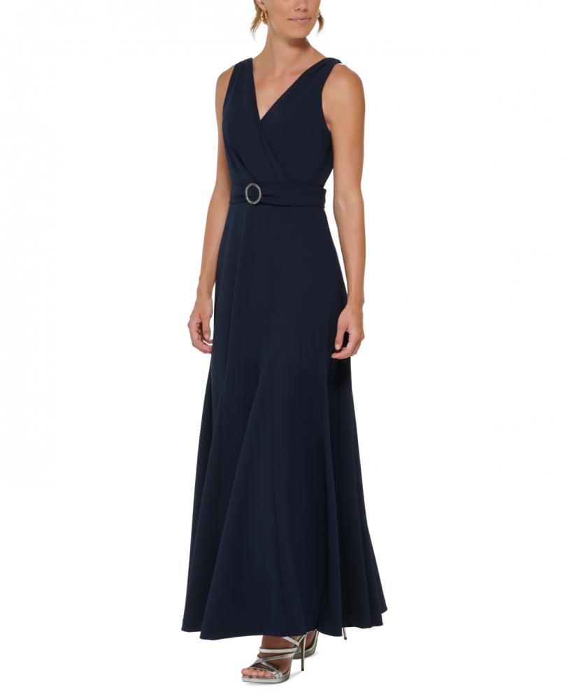 New $249 DKNY Women's Long Sleeveless V-Neck Maxi Dress A3045 - Picture 11 of 16