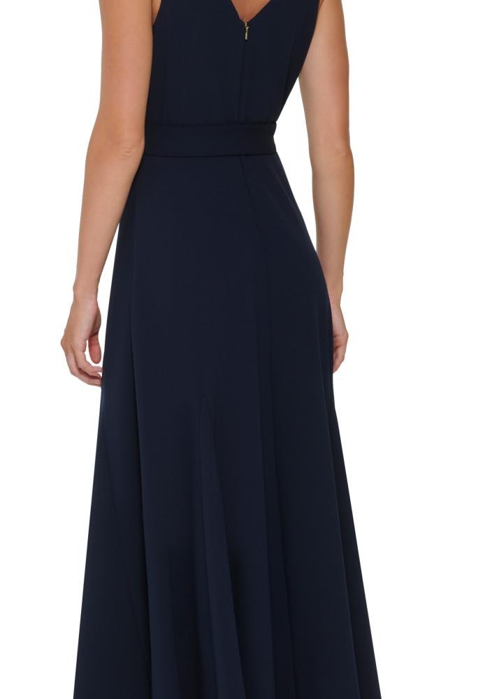 New $249 DKNY Women's Long Sleeveless V-Neck Maxi Dress A3045 - Picture 15 of 16