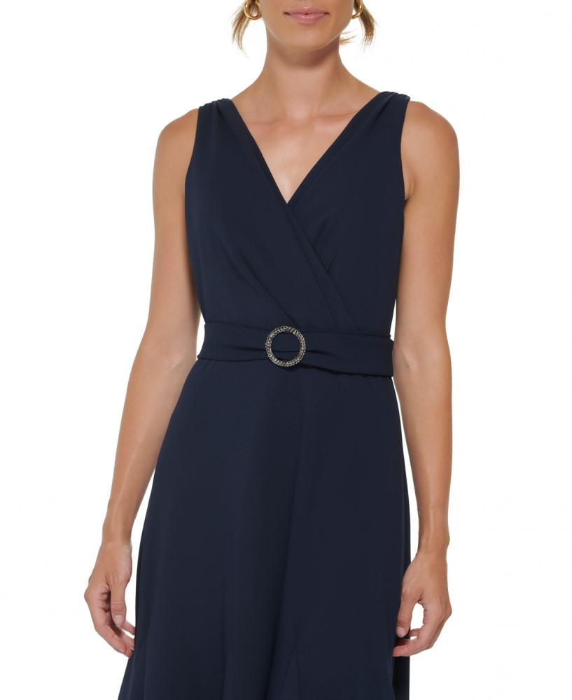 New $249 DKNY Women's Long Sleeveless V-Neck Maxi Dress A3045 - Picture 12 of 16