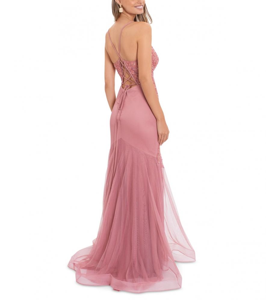 New $279 Blondie Nites Women's Long Sleeveless Sweetheart Maxi Dress A4247 - Picture 7 of 10
