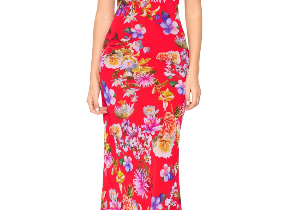 New $229 Betsy & Adam Women's Long Sleeveless V-Neck Maxi Dress A6646 - Picture 9 of 10
