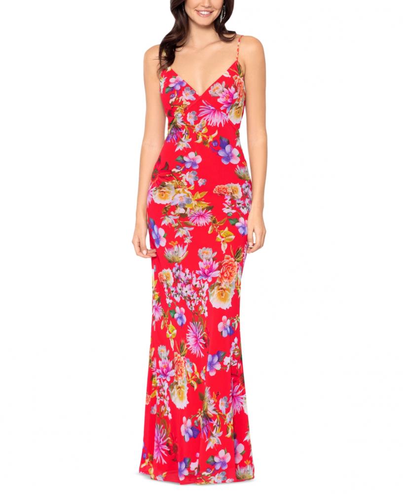 New $229 Betsy & Adam Women's Long Sleeveless V-Neck Maxi Dress A6646 - Picture 6 of 10