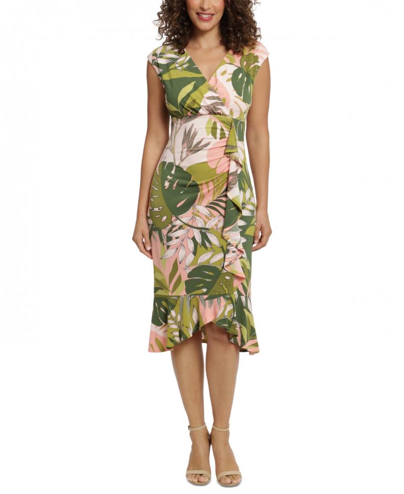 New $99 London Times Women's Knee Length Sleeveless V-Neck Sundress Dress A3855 - Picture 9 of 16