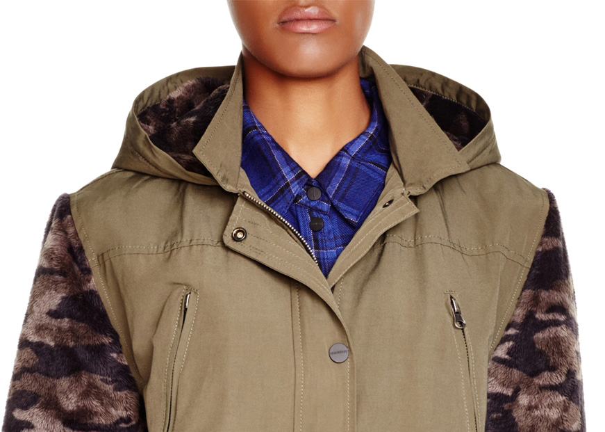 $189 Sanctuary Womens Brushed Cammo Field Jacket A1629 - Picture 11 of 14