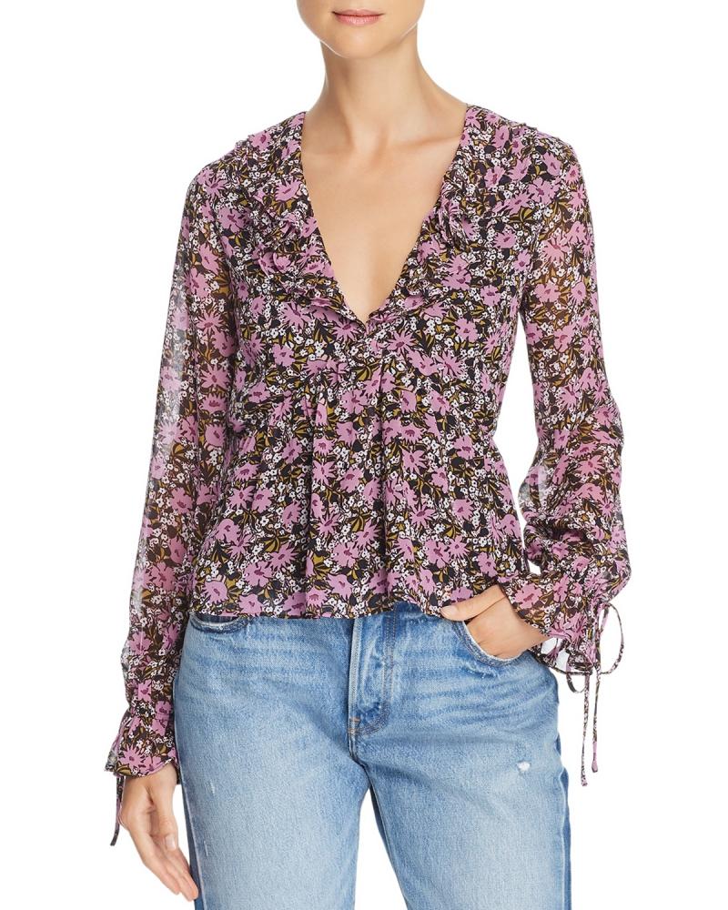 Top con volantes LoveStoned LoveStoned $95 Lost + Wander para mujer A1725 - Imagen 7 de 12