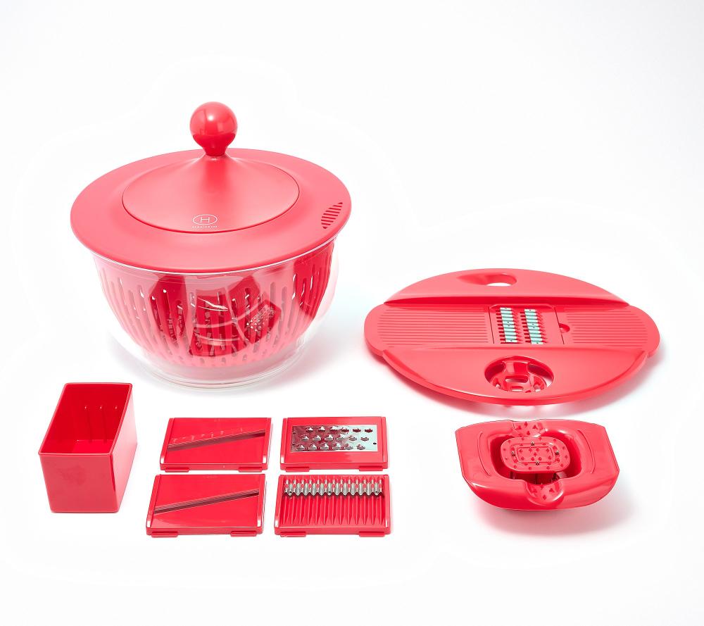 Henning Lee 10pc Multi Function Salad Spinner & Prep Bowl