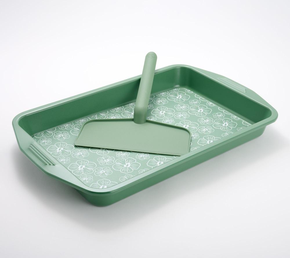 Carla Hall 10"x15" Deep Sheet Pan w/ Silicone Liner & XL Spatula - Picture 6 of 8
