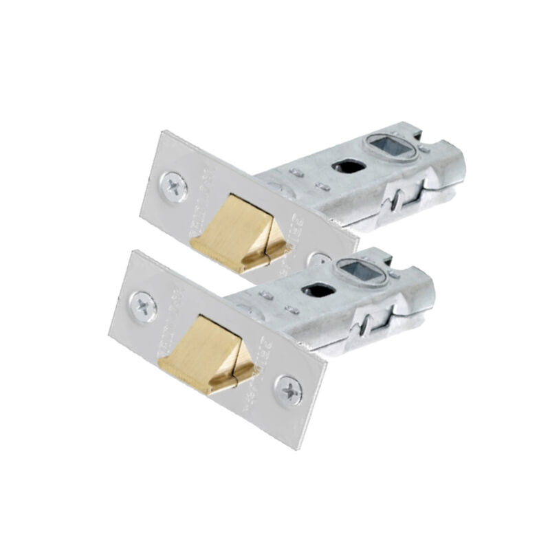 2 x UAP Tubular Mortice Latch Square Latches for Internal Doors, 65mm & 75mm