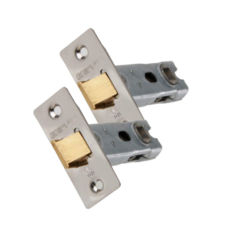 2 x UAP Tubular Mortice Latch Square Latches for Internal Doors, 65mm & 75mm