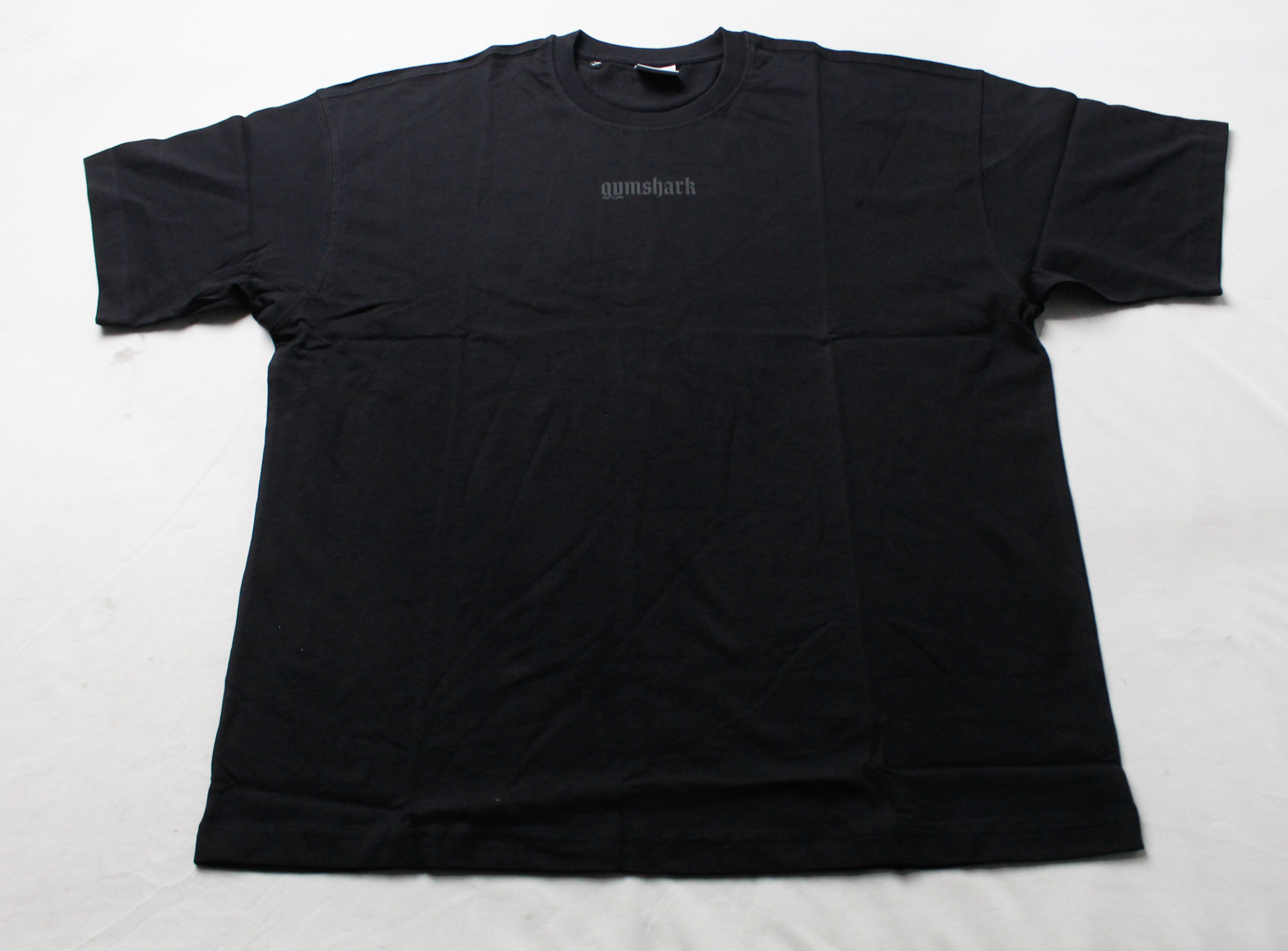 Gymshark Men’s Heavyweight Oversized Olde English T-Shirt DH3 Black Large NWT
